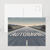 Autobahn Infinite Road Perspective Art Feiertagspostkarte (Vorne/Hinten)