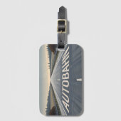 Autobahn Infinite Road Perspective Art Gepäckanhänger (Vorderseite Vertikal)