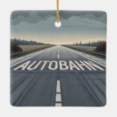 Autobahn Infinite Road Perspective Art Keramikornament (Rückseite)