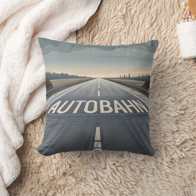 Autobahn Infinite Road Perspective Art Kissen (Decke)