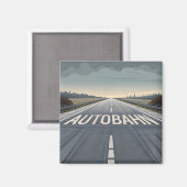 Autobahn Infinite Road Perspective Art Magnet (Vorderseite/Rückseite)