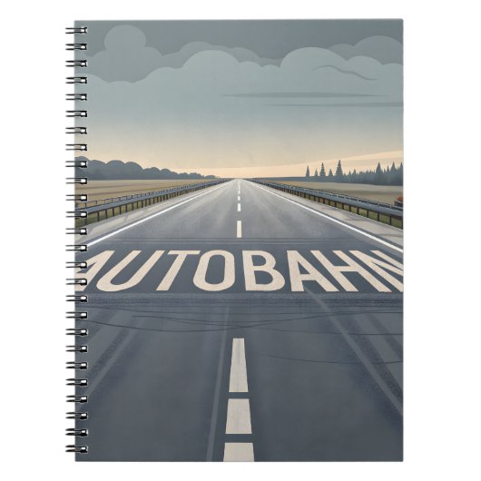 Autobahn Infinite Road Perspective Art Notizblock (Vorderseite)