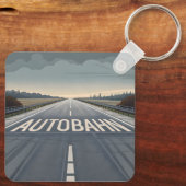 Autobahn Infinite Road Perspective Art Schlüsselanhänger (Rückseite)