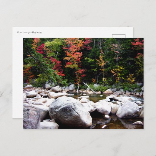 Autobahn Kancamagus im Herbst Postkarte (Vorne/Hinten)