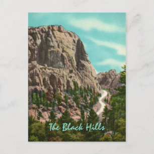 Autobahn nach Mt. Rushmore Vintage-Postkarte Postkarte