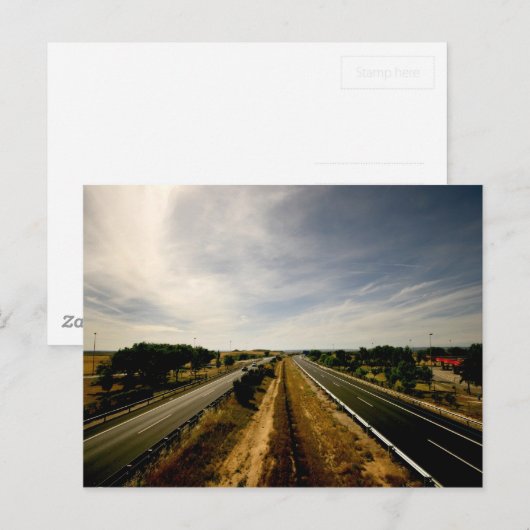 Autobahn Postkarte (Vorne/Hinten)