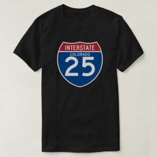 Autobahn-Schild Colorados Co I-25 - T-Shirt