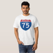 Autobahn-Schild Floridas FL I-75 - T-Shirt (Vorne ganz)