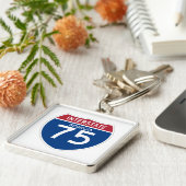 Autobahn-Schild Georgia GA I-75 - Schlüsselanhänger (Seite)