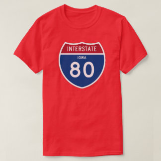 Autobahn-Schild Iowas IA I-80 - T-Shirt