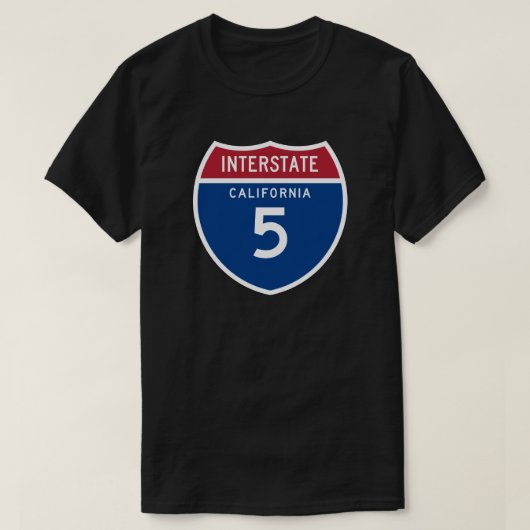 Autobahn-Schild Kaliforniens CA I-5 - T-Shirt (Design vorne)