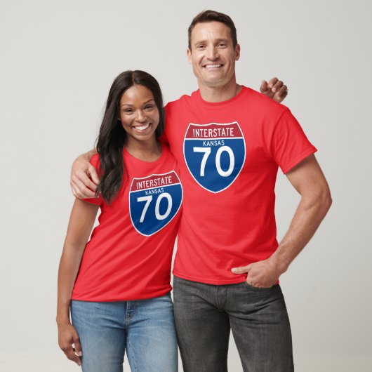 Autobahn-Schild Kansas KS I-70 - T-Shirt (Unisex)
