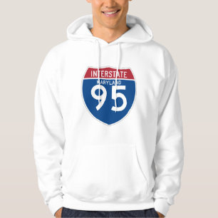 Autobahn-Schild Maryland MD I-95 - Hoodie