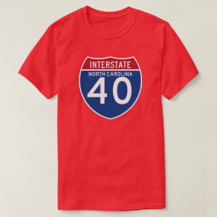 Autobahn-Schild North Carolina NC I-40 - T-Shirt