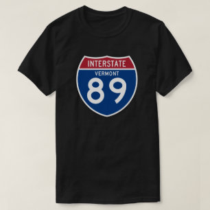 Autobahn-Schild Vermont VT I-89 - T-Shirt
