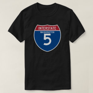 Autobahn-Schild Washingtons WA I-5 - T-Shirt