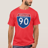 Autobahn-Schild Washingtons WA I-90 - T-Shirt (Vorderseite)