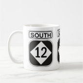 Autobahn Süd 12 (Außenbänke) Kaffeetasse (Links)