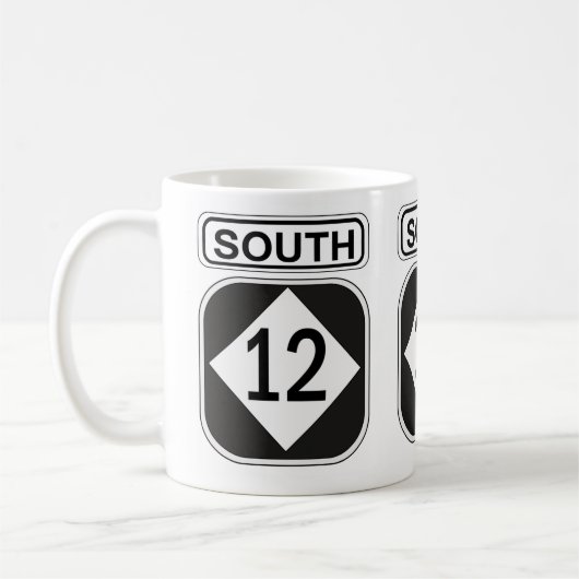 Autobahn Süd 12 (Außenbänke) Kaffeetasse (Links)
