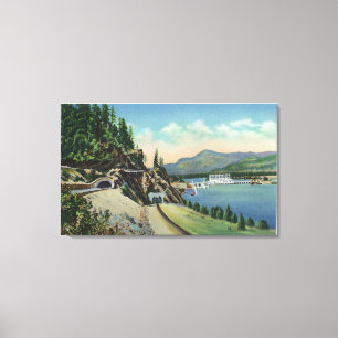 Autobahn und Eisenbahntunnels bei Bonneville Leinwanddruck