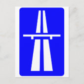 Autobahn-Zeichen Postkarte (Vorderseite)