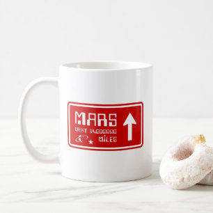 Autobahnabfahrt Mars Kaffeetasse