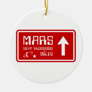 Autobahnabfahrt Mars Keramik Ornament