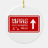 Autobahnabfahrt Mars Keramik Ornament (Hinten)