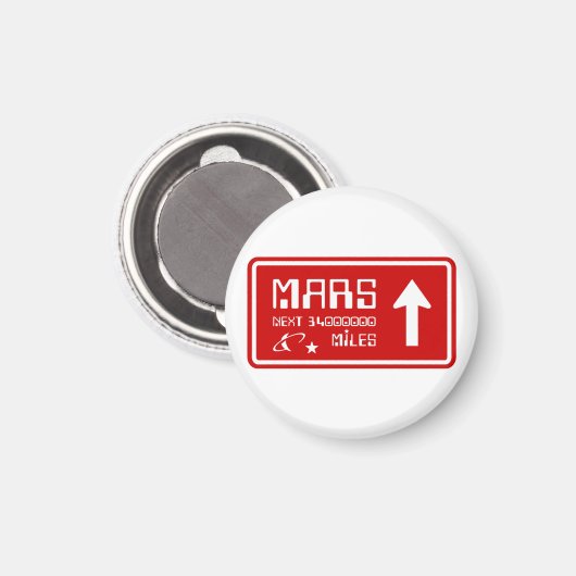 Autobahnabfahrt Mars Magnet (Vorderseite/Rückseite)