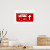 Autobahnabfahrt Mars Poster (Küche)