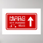 Autobahnabfahrt Mars Poster (Vorne)