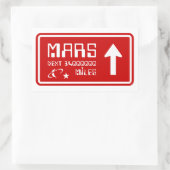 Autobahnabfahrt Mars Rechteckiger Aufkleber (Tasche)