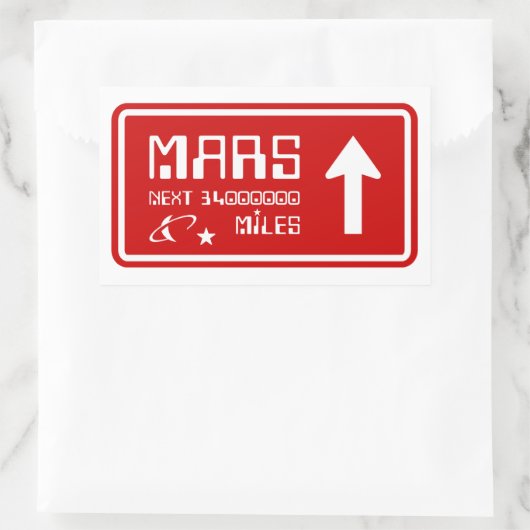 Autobahnabfahrt Mars Rechteckiger Aufkleber (Tasche)