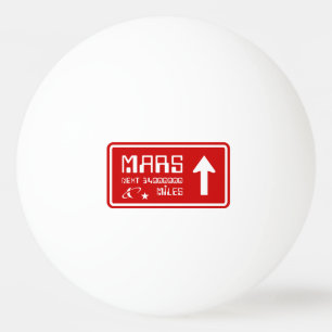 Autobahnabfahrt Mars Tischtennisball