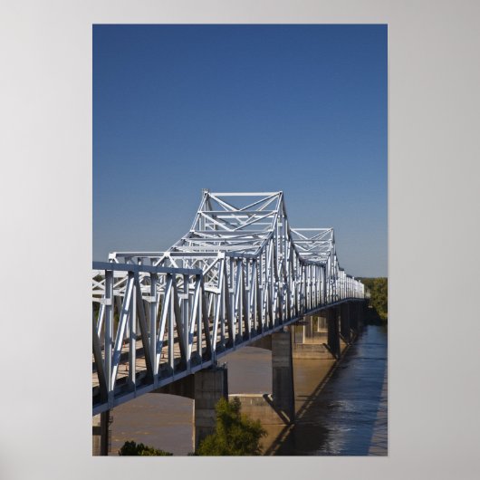 Autobahnbrücke I-20 über den Fluss Mississippi, Poster (Vorne)