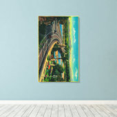 Autobahnbrücke über den Fluss Santa Ana Leinwanddruck (Insitu (Holzboden))