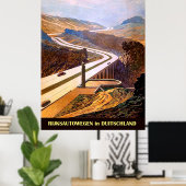 Autobahnimperienstraßen, Deutschland. Poster (Heimbüro)