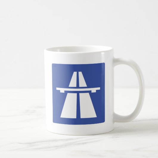 Autobahnschild Kaffeetasse (Rechts)