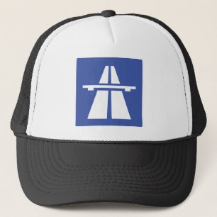 Autobahnschild Truckerkappe