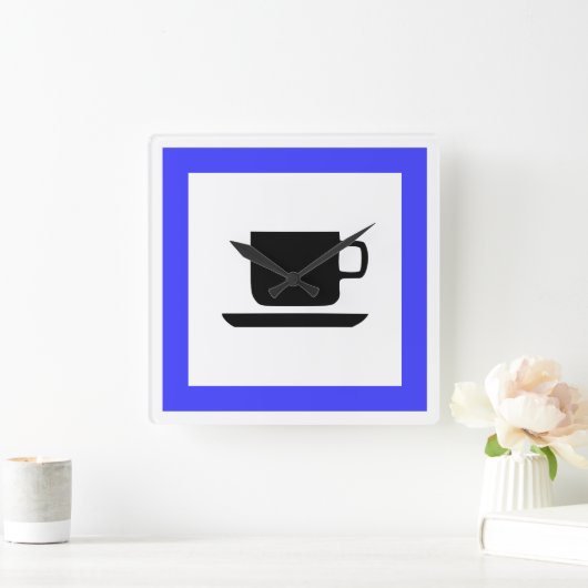 Autobahnsignal Quadratische Wanduhr (Zuhause)