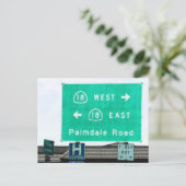 Autobahnsigne - CA-18 Palmdale Rd. Postkarte (Stehend Vorderseite)