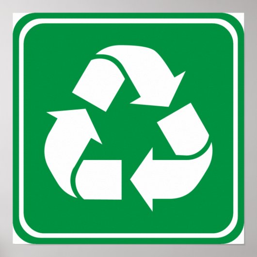 Autobahnzeichen gerecycelt poster (Vorne)