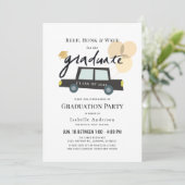 Autoballoons Abschluss Einladung (Stehend Vorderseite)