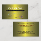 Autobeschreibung, Reinigung und Waschen mit dem Au Visitenkarte (Vorne/Hinten)