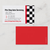 Autobewegungsinstandhaltengrubenendrote Visitenkarte (Vorne/Hinten)