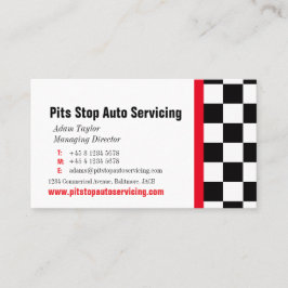 Autobewegungsinstandhaltengrubenendrote Visitenkarte