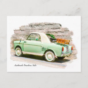 Autobianchi Bianchina Kleinstwagen aus Italien Postkarte