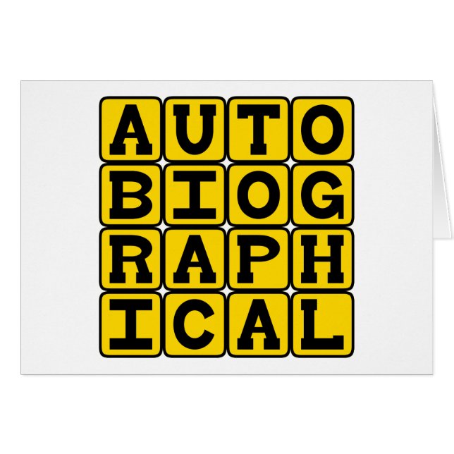 Autobiografisch, Lebensgeschichte (Vorderseite (Horizontal))