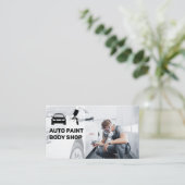 Autobody Paint Shop | Arbeitswagen Visitenkarte (Stehend Vorderseite)