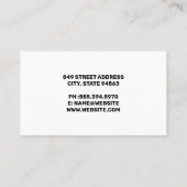 Autobody Paint Shop | Arbeitswagen Visitenkarte (Rückseite)